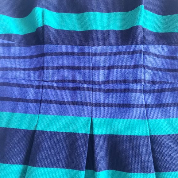 LOFT Sleeveless Fit & Flare Lined Stripe Multicolor DressSZ 00 - Picture 8 of 16